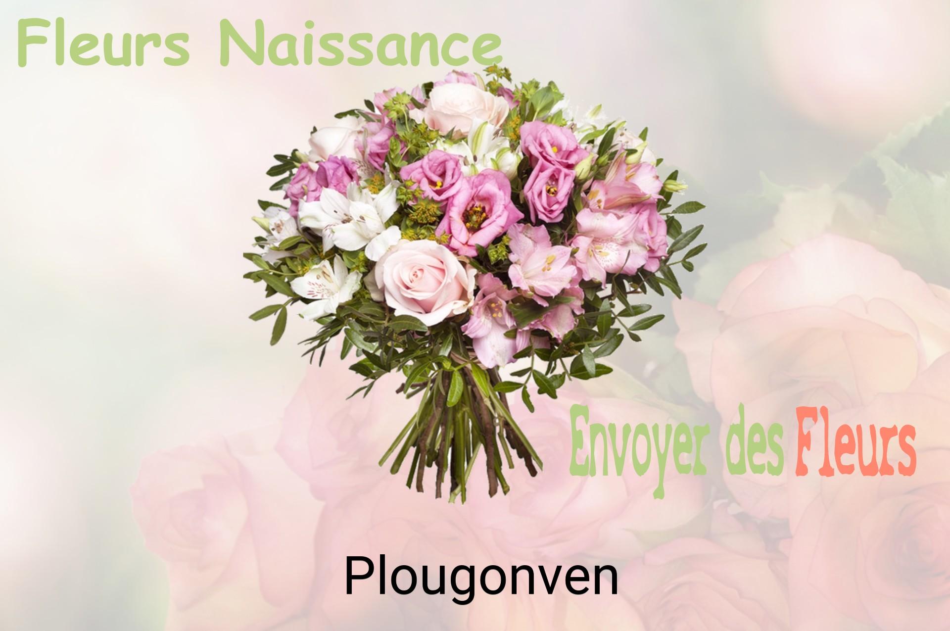 Bouquet de fleurs de naissance livré à Plougonven